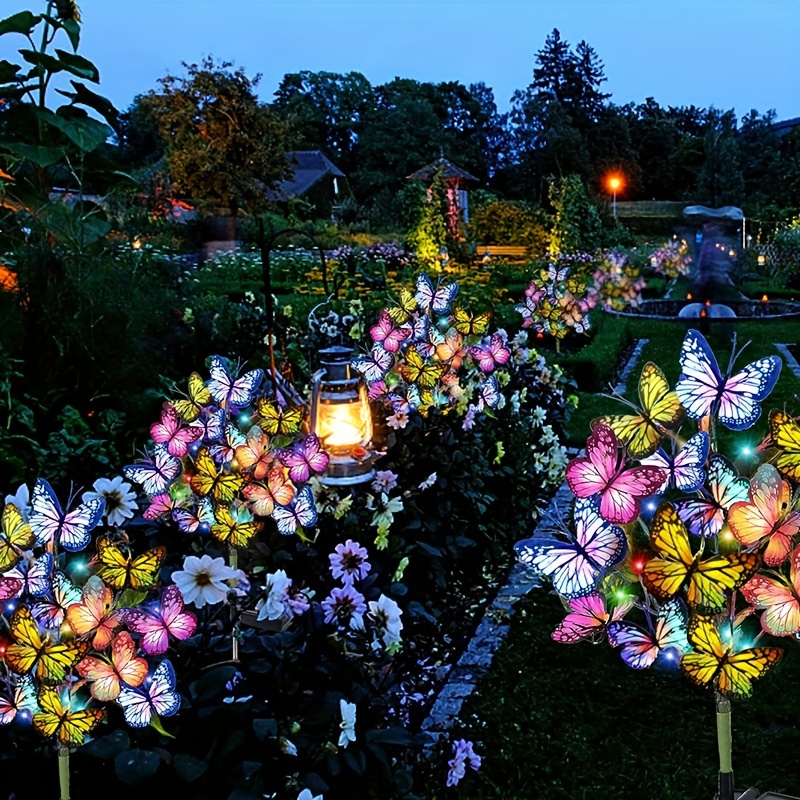 Smart Garden Spotlights - Solar-LED-Schmetterlings-Gartenleuchten, wasserdicht, bunt, für den Außenbereich,