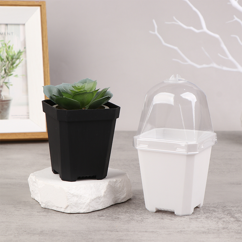 Smart Garden Domes - 5 Stück quadratischer kleiner Blumentopf Kindergarten