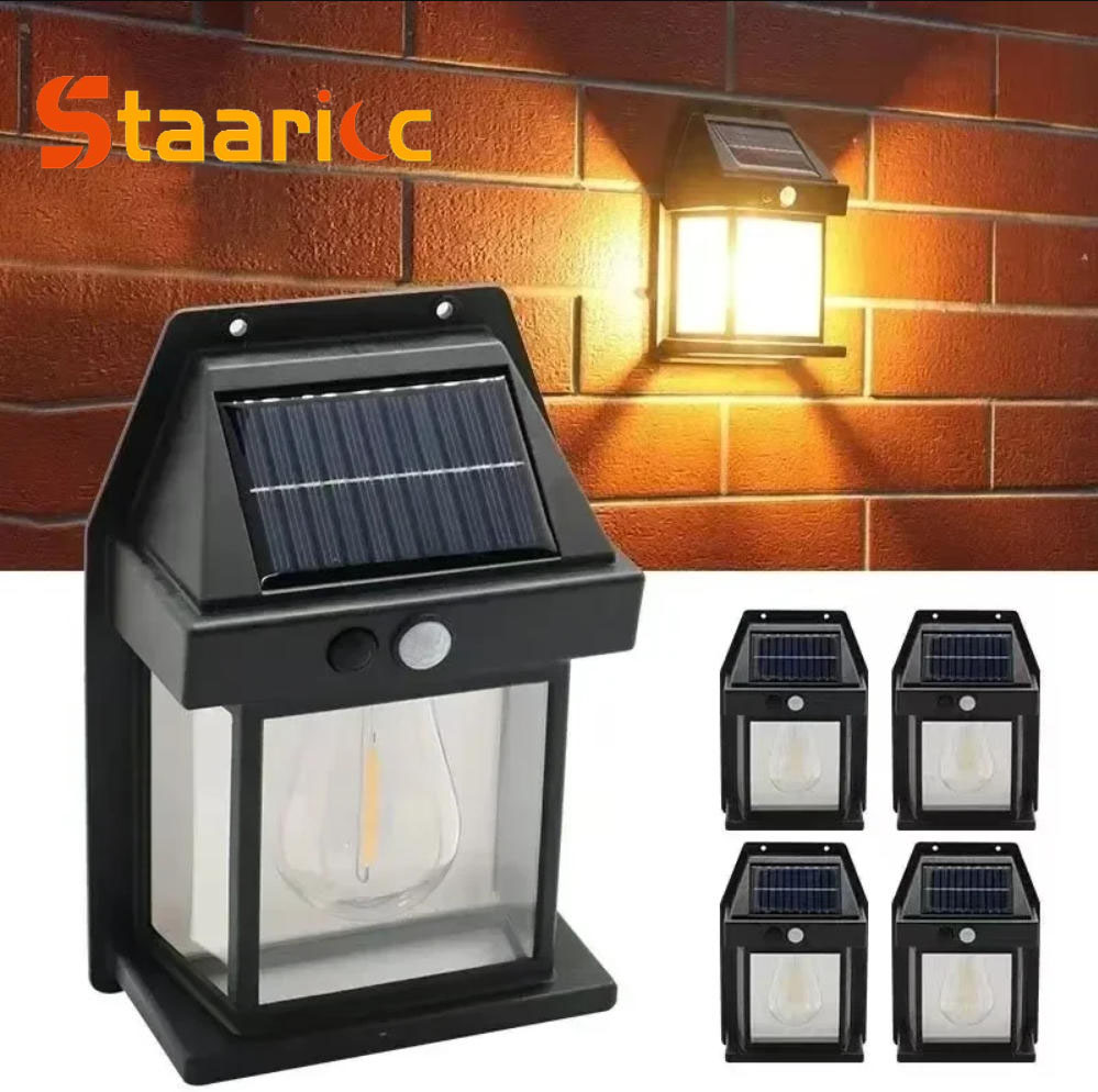Smart Garden Light Camera - Solare Außenwandleuchte mit Bewegungssensor IP65 Wasserdichte