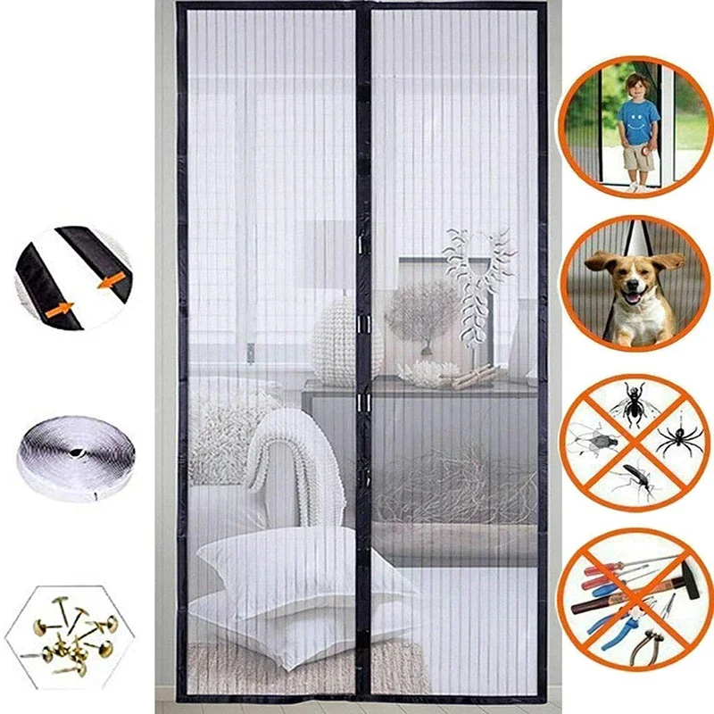 Smart Garden Gate - Magnetisches Moskitonetz für Türen, 80/90/100 cm,