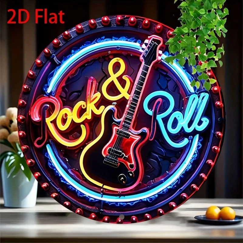 Smart Garden In Home - Ein Vintage-Rock-Neonschild, 2D-Flachmetall-Aluminium-Wanddekoration, Geeignet für Zuhause,